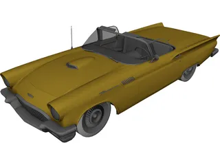 Ford Thunderbird Cabrio (1957) 3D Model preview