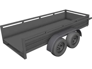 Koch Tandem Trailer 3D Model preview