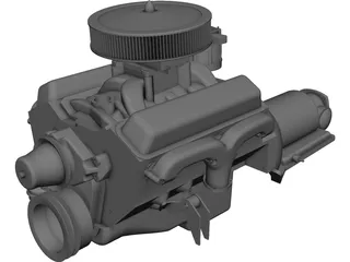 Chevrolet Chevelle V8 Engine 3D Model preview