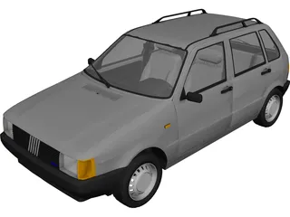 Fiat Uno S 3D Model preview