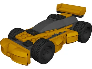 Lego Racer 3D Model preview