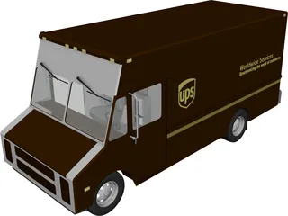 UPS Step Van 3D Model preview
