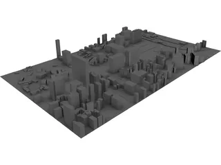 Sejongno in Seoul city South Korea 3D Model preview