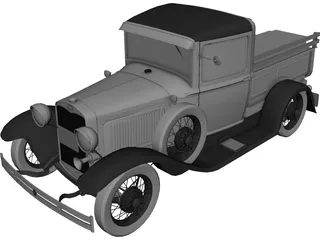 Ford Model A Pickup (1930) 3D Model preview