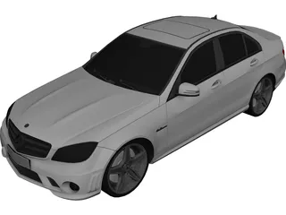 Mercedes-Benz C63 AMG (2009) 3D Model preview