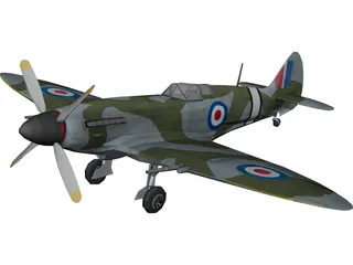 Supermarine Spitfire 3D Model preview