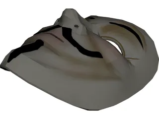 V for Vendetta Mask 3D Model preview
