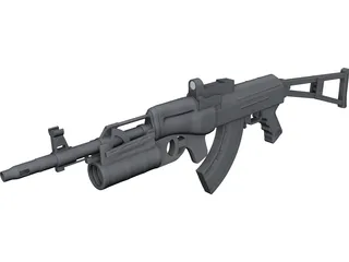 AK-74M 3D Model preview