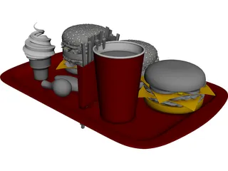 McDonalds Food 3D Model preview