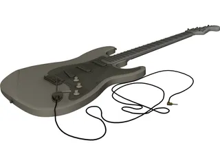 Fender Stratocaster Guitar 3D Model preview