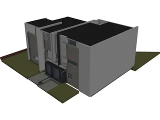 Little Hospital Building 3D Model preview