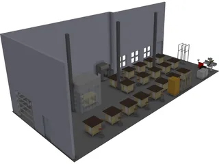 Benchroom 3D Model preview