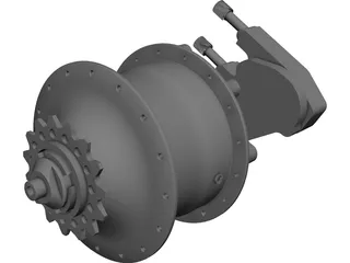 Rohloff Hub 3D Model preview