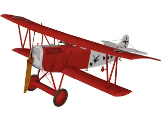 Fokker R7 3D Model preview