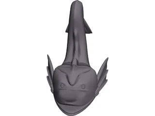 Fish Mythology Dolphin 3D Model preview