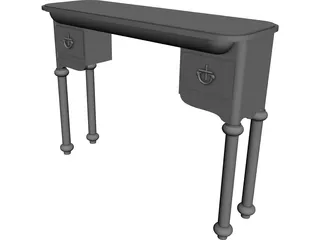 Desk Antique 3D Model preview