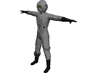 Star Wars X-Wing Pilot 3D Model preview
