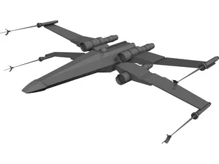 Star Wars X-Wing 3D Model preview