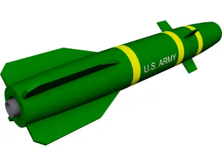 Hellfire Missile 3D Model preview