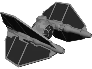Star Wars T-Invader 3D Model preview