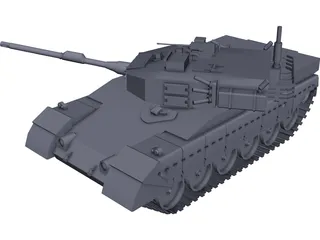 Japanese Type 90 Tank 3D Model preview