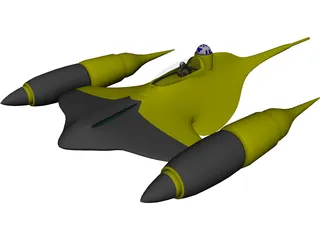 Star Wars Episode II Naboo Fighter 3D Model preview