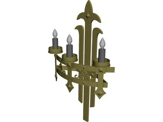 Lamp Wall 3D Model preview