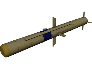 TOW Missile 3D Model preview