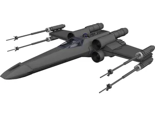Star Wars X-Wing Starfighter 3D Model preview