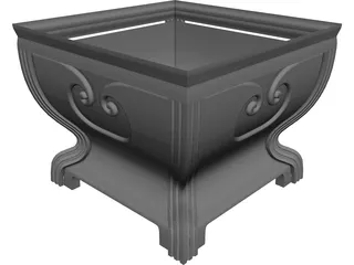 Sandstone Planter 3D Model preview