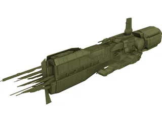 Starship Sulaco 3D Model preview