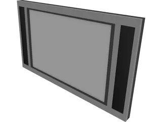 Flat Screen TV 3D Model preview