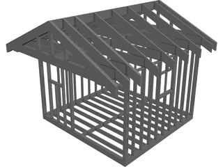 Shed Frame 3D Model preview