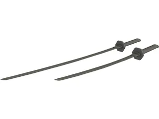 Samurai Twin Blade 3D Model preview