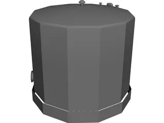 500 BBL Fiberglass Fluid Storage Tank 3D Model preview