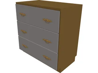Chest of Drawers 3D Model preview