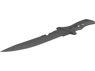 Knife Diving 3D Model preview