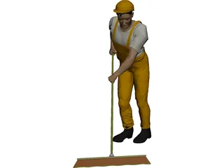 Streetworker 3D Model preview