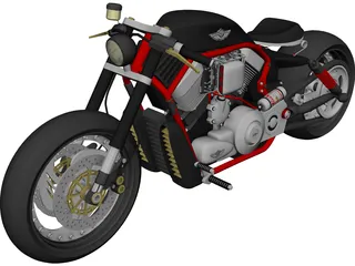Harley-Davidson Power Bobber 3D Model preview