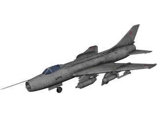 Sukhoi SU-7 3D Model preview