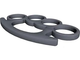 Brass Knuckles 3D Model preview
