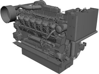 Engine Diesel 3D Model preview