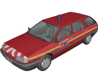 Renault 21 Nevada Fire 3D Model preview
