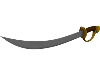 Pirate Sword 3D Model preview