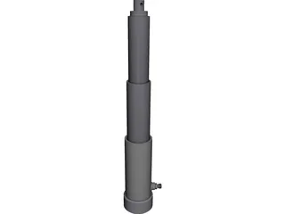Telescopic Hydraulic Cylinder 3D Model preview