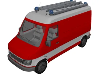 Firetruck Small 3D Model preview