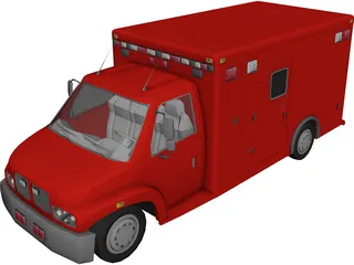 Firetruck Small 3D Model preview