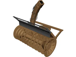 Snow Blower 3D Model preview