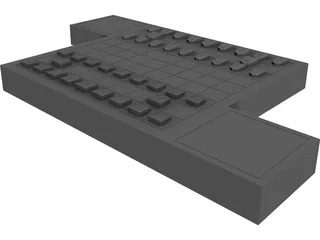 Shogi Board Game 3D Model preview