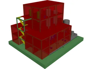 Alcohol Distillery 3D Model preview